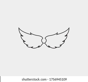 wings vector illustration design icon logo template