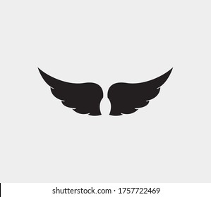plantilla de icono de diseño de ilustración de vector de alas