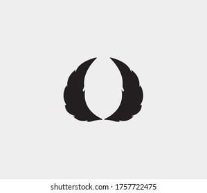 plantilla de icono de diseño de ilustración de vector de alas