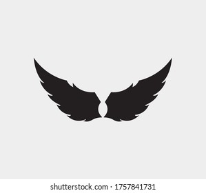 plantilla de icono de diseño de ilustración de vector de alas