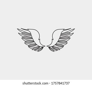 wings vector illustration design icon logo template