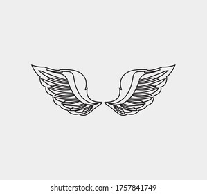 wings vector illustration design icon logo template