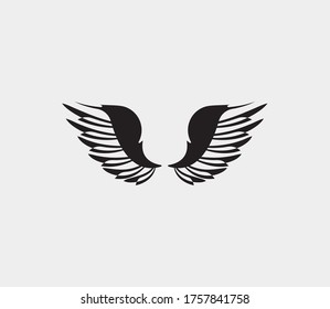 plantilla de icono de diseño de ilustración de vector de alas