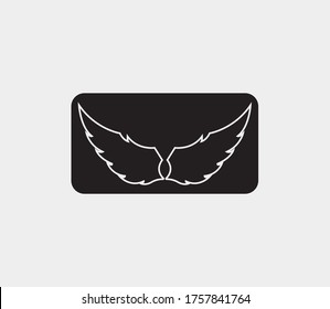 plantilla de icono de diseño de ilustración de vector de alas