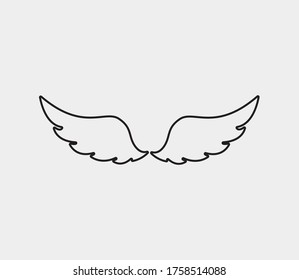 wings vector illustration design icon logo template