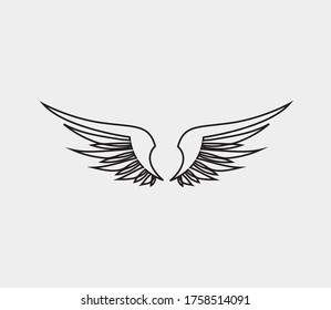 wings vector illustration design icon logo template