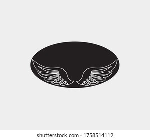 plantilla de icono de diseño de ilustración de vector de alas