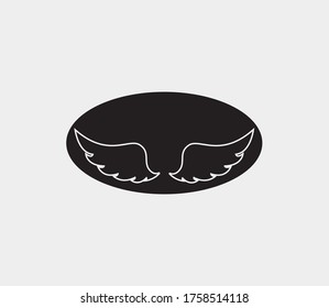 plantilla de icono de diseño de ilustración de vector de alas