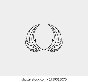 wings vector illustration design icon logo template