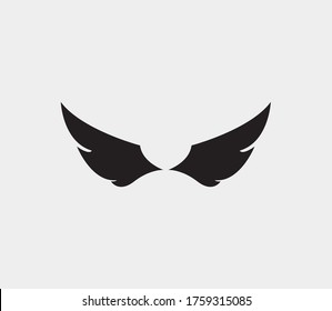 plantilla de icono de diseño de ilustración de vector de alas