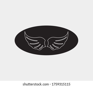 plantilla de icono de diseño de ilustración de vector de alas