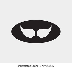 plantilla de icono de diseño de ilustración de vector de alas