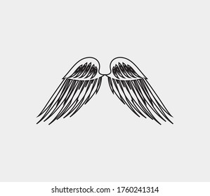 wings vector illustration design icon logo template