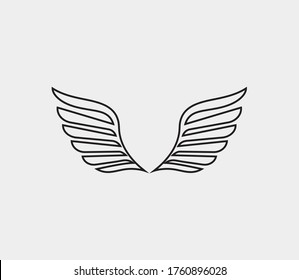 wings vector illustration design icon logo template