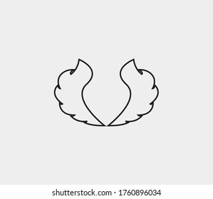 wings vector illustration design icon logo template