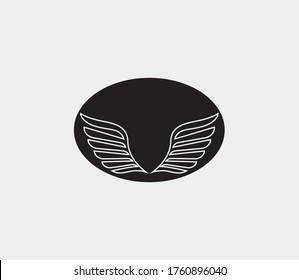 plantilla de icono de diseño de ilustración de vector de alas