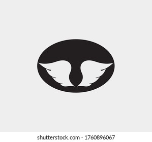 plantilla de icono de diseño de ilustración de vector de alas