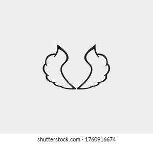 wings vector illustration design icon logo template