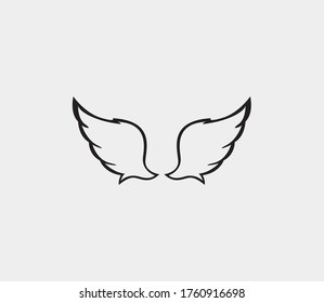 wings vector illustration design icon logo template