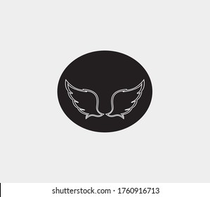 plantilla de icono de diseño de ilustración de vector de alas