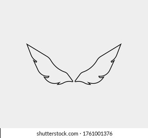 wings vector illustration design icon logo template