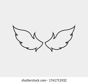 wings vector illustration design icon logo template