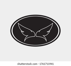 plantilla de icono de diseño de ilustración de vector de alas