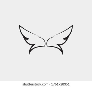 wings vector illustration design icon logo template