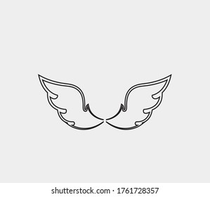 wings vector illustration design icon logo template