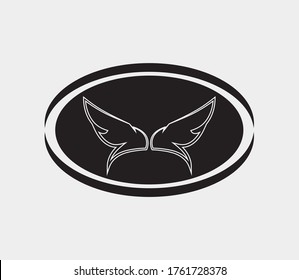 plantilla de icono de diseño de ilustración de vector de alas