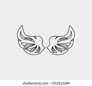 wings vector illustration design icon logo template