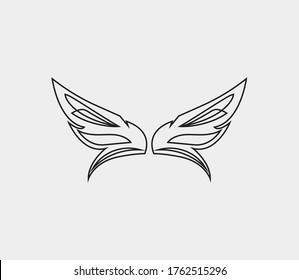 wings vector illustration design icon logo template