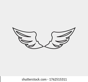 wings vector illustration design icon logo template