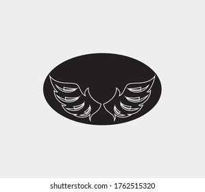 plantilla de icono de diseño de ilustración de vector de alas