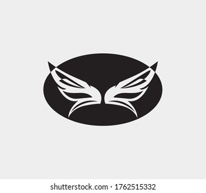 plantilla de icono de diseño de ilustración de vector de alas