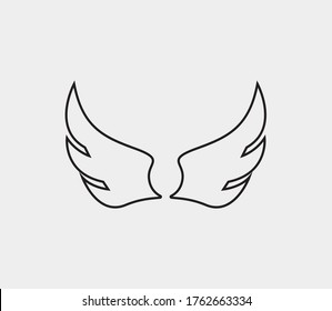 wings vector illustration design icon logo template