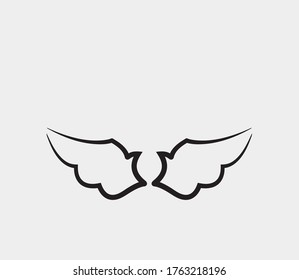 wings vector illustration design icon logo template