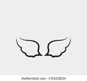 wings vector illustration design icon logo template