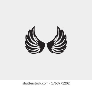 plantilla de icono de diseño de ilustración de vector de alas