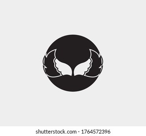 plantilla de icono de diseño de ilustración de vector de alas