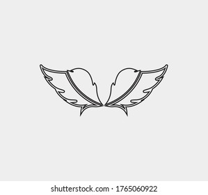 wings vector illustration design icon logo template