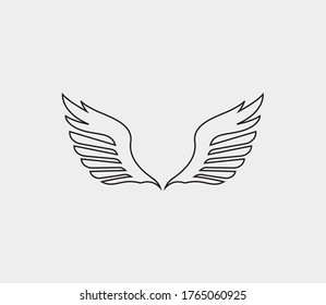 wings vector illustration design icon logo template