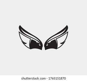 plantilla de icono de diseño de ilustración de vector de alas