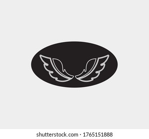 plantilla de icono de diseño de ilustración de vector de alas