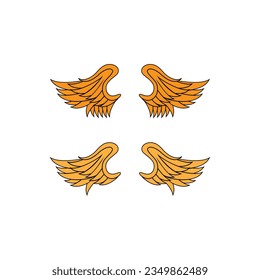 wings vector illustration for icon,symbol or logo. wing logo template