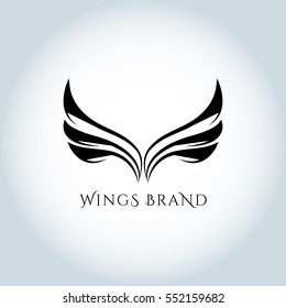 Wings vector illustration (logo, sign, symbol, tattoo)