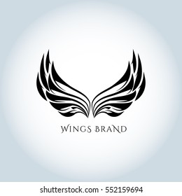 Wings vector illustration (logo, sign, symbol, tattoo)