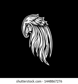 Wings Vector Illustration On Dark Background