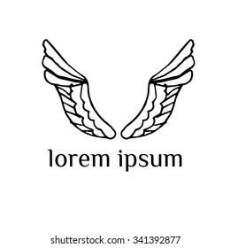 Wings vector illustration (sign, symbol, object)