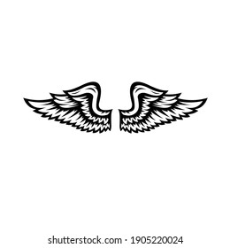 Wings vector image illustration isolated